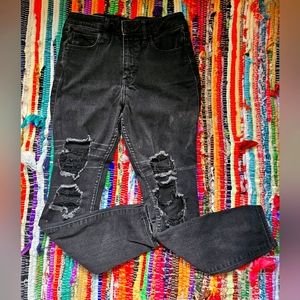 Black Hollister High Rise Skinny Jeans